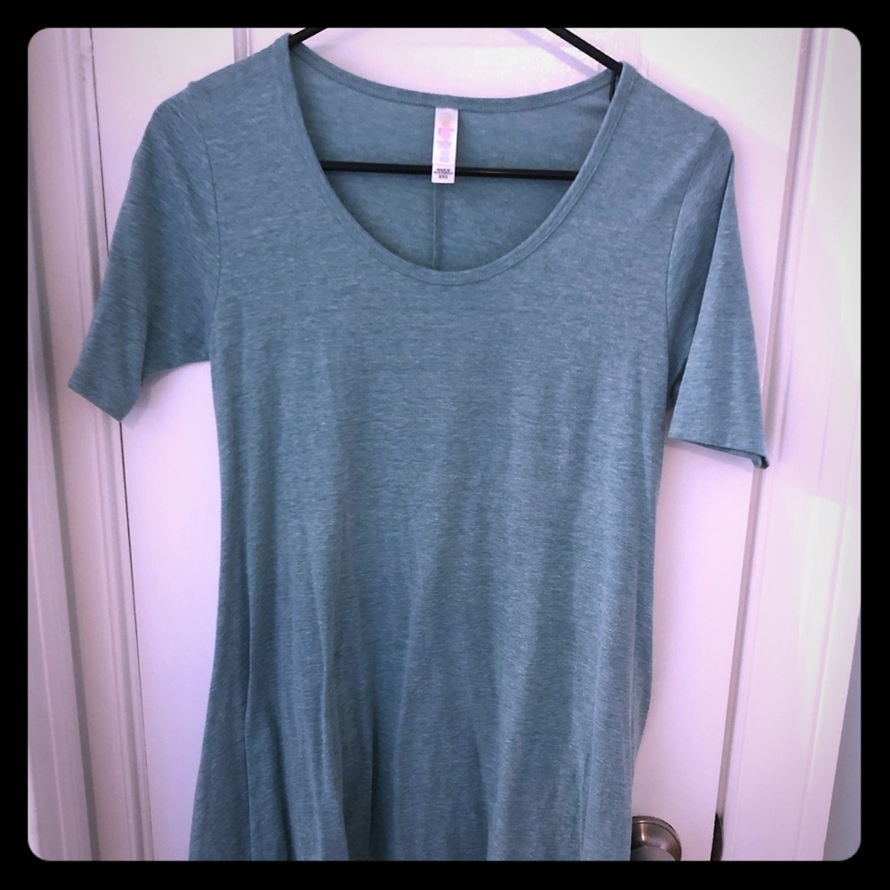Heathered Teal Lularoe Perfect Tee XXS